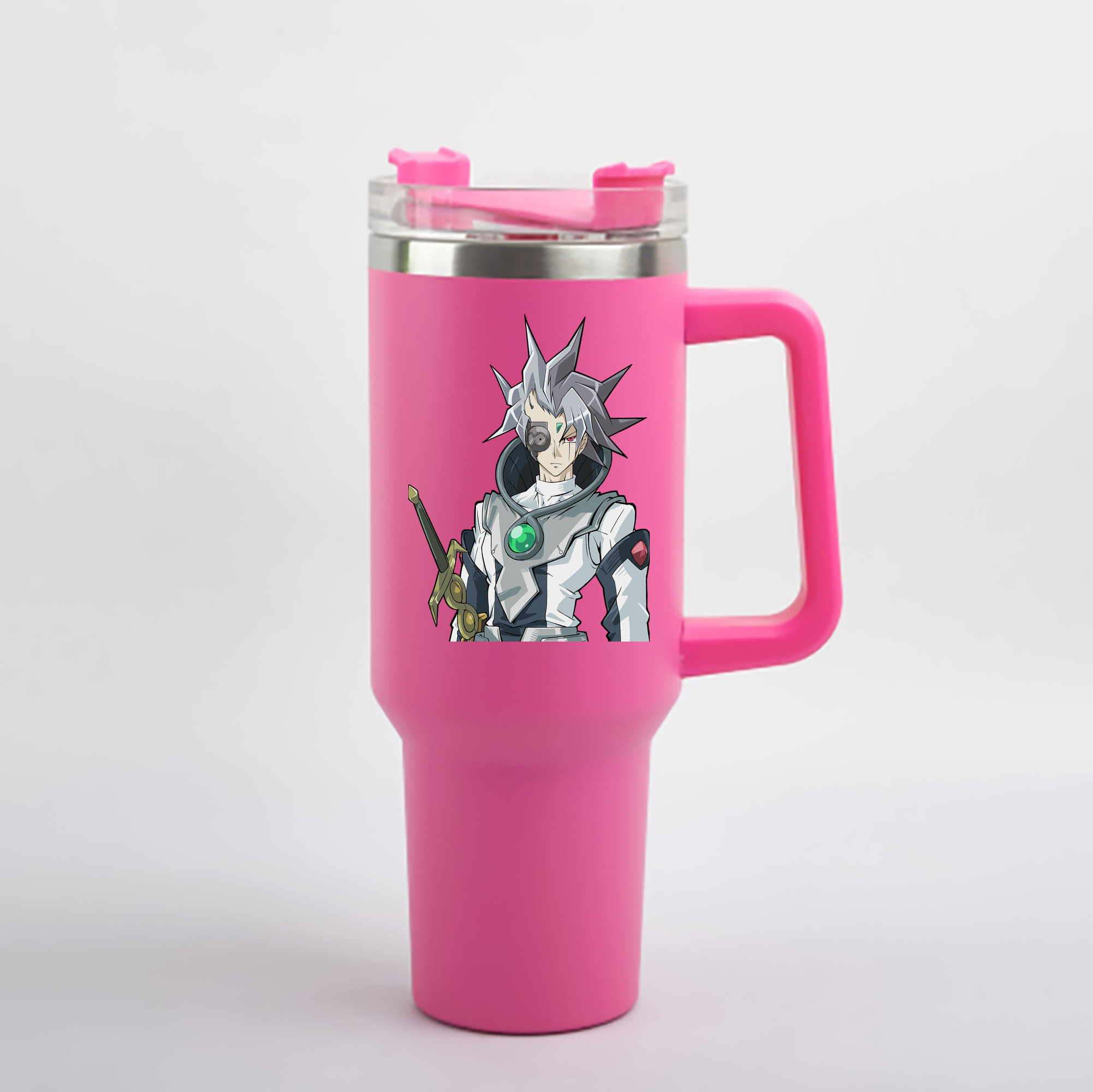 （画像用） 遊☆戯☆王 Yu-Gi-Oh! 1200mL車用タンブラー - クリスタルステッカー（プラスチックストロー付き）